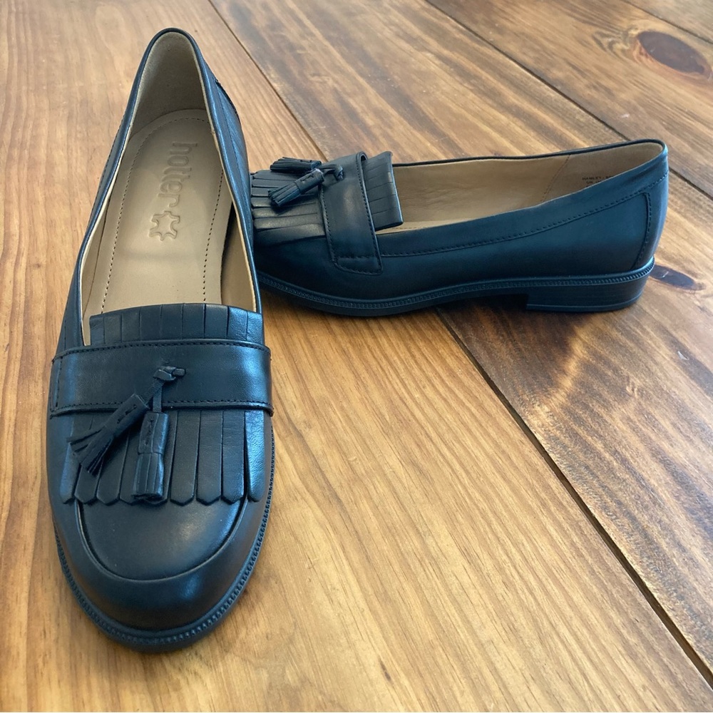 Hotter Hamlet Leather Kiltie Tassel Slip On Loafers